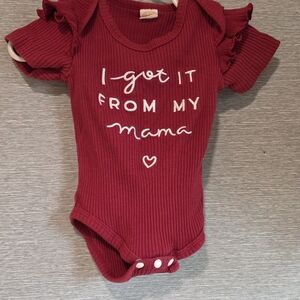 Red Ruffled Kids One Piece